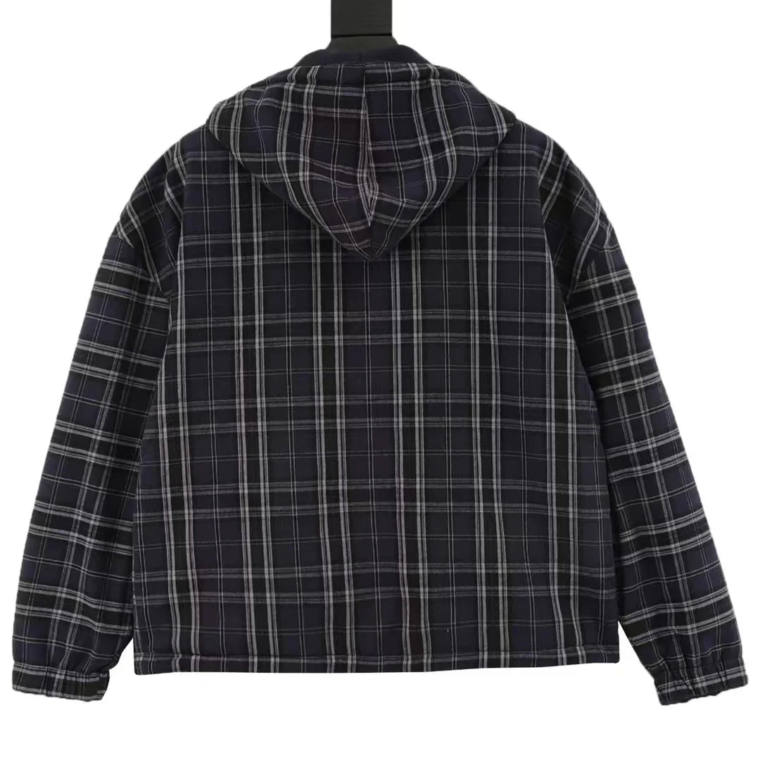 New plaid cloth letter jacket