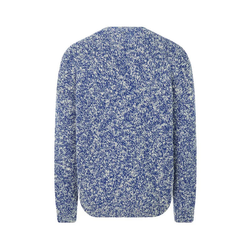 Round neck classic jacquard large logo sweater