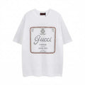New round neck pullover adhesive printed soft knitted cotton T-shirt