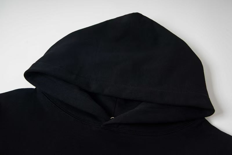 New cracked printed hooded sweatshirt