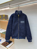 Sheep wool blended suede waistband jacket