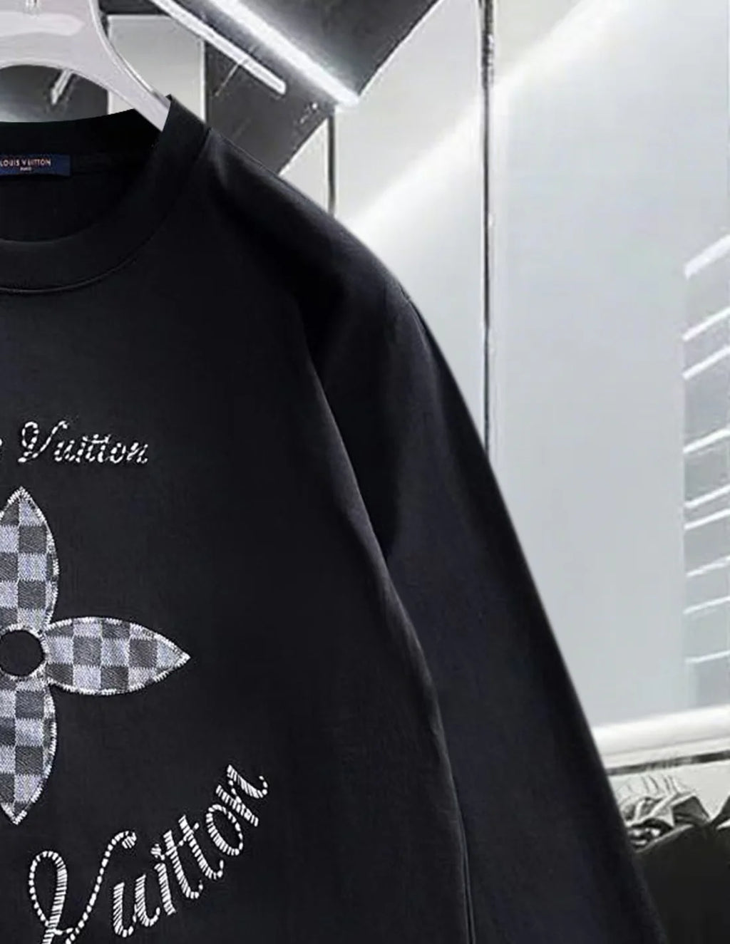 Embroidered clover hoodie