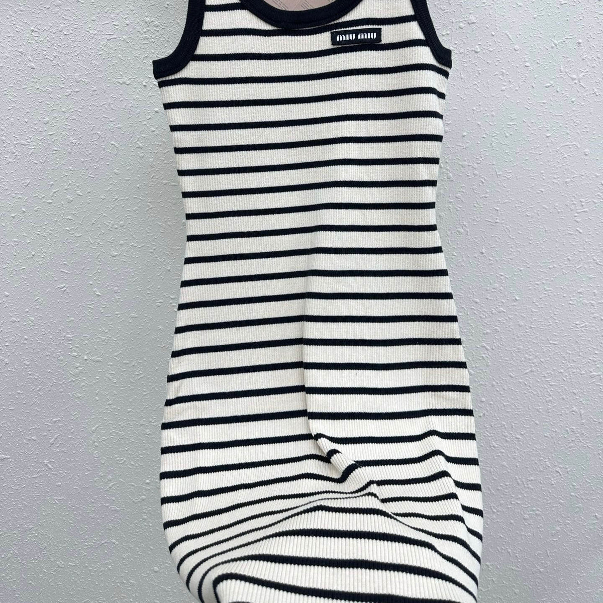 Classic Versatile Striped U-Neck Vest Dress