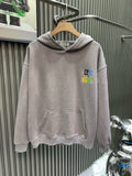 New autumn and winter vintage washed hooded sweatshirt