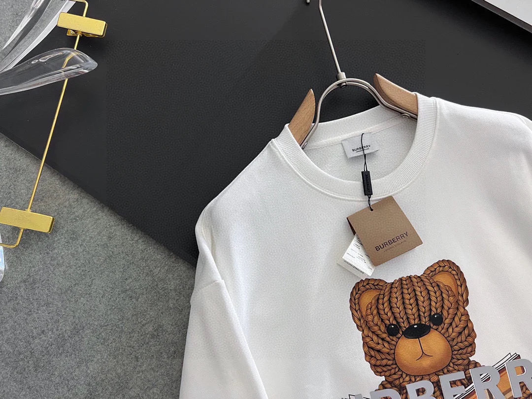 New printed pullover round neck hoodie