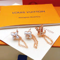 New white flower earrings