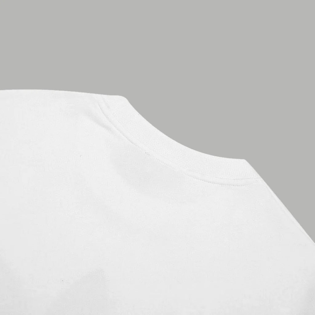 Printed looped long sleeved hoodie