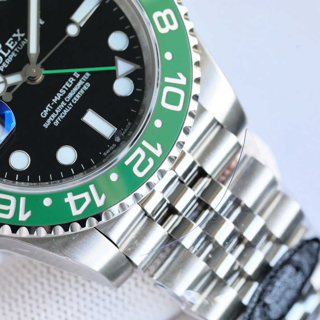 Black Green - Silver 904L Steel - 40mm