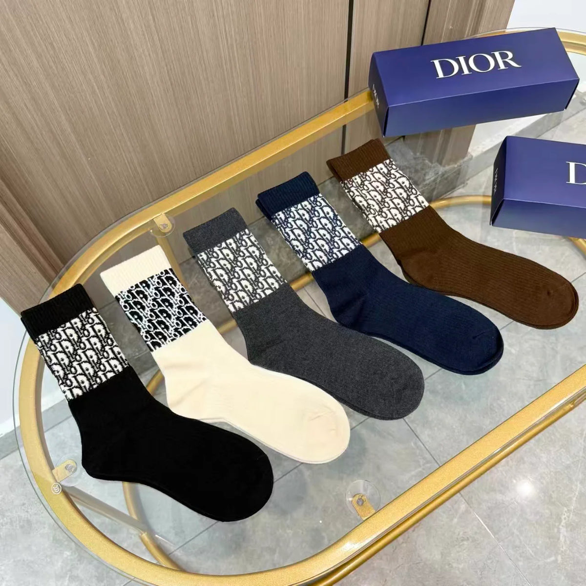 New jacquard cashmere socks