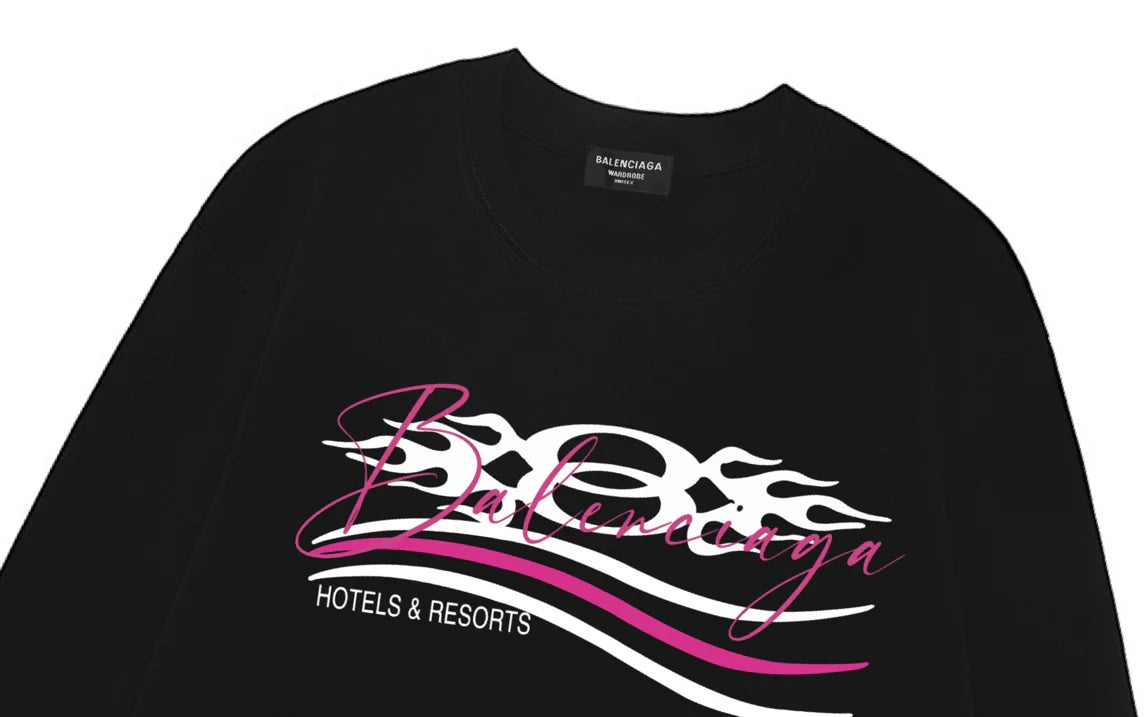 Wave letter logo, unisex long sleeved design