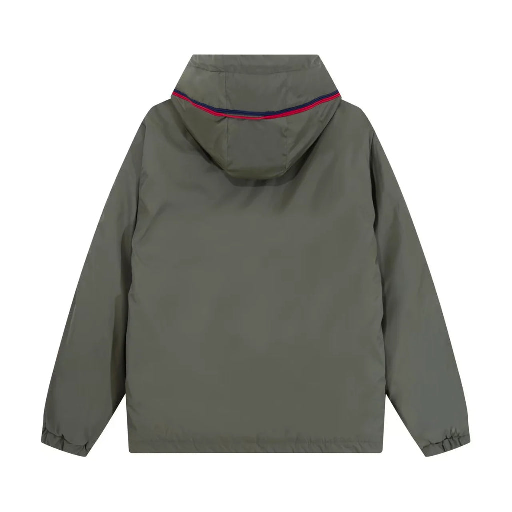 New ribbon splicing hooded jacket