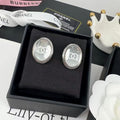 Edgy Mirror-Finish Stud Earrings