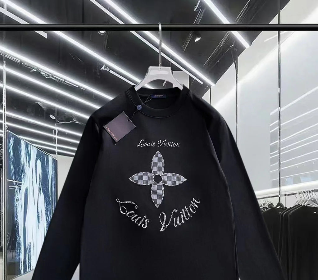 Embroidered clover hoodie