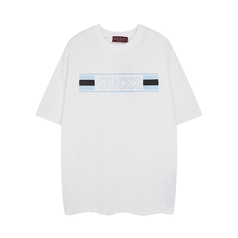 Spring and summer new style horseneck button print round neck short sleeved T-shirt