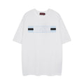 Spring and summer new style horseneck button print round neck short sleeved T-shirt