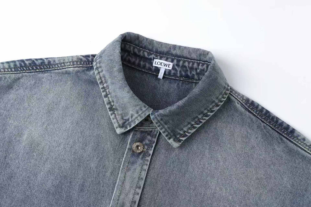 Washed shirt jacket