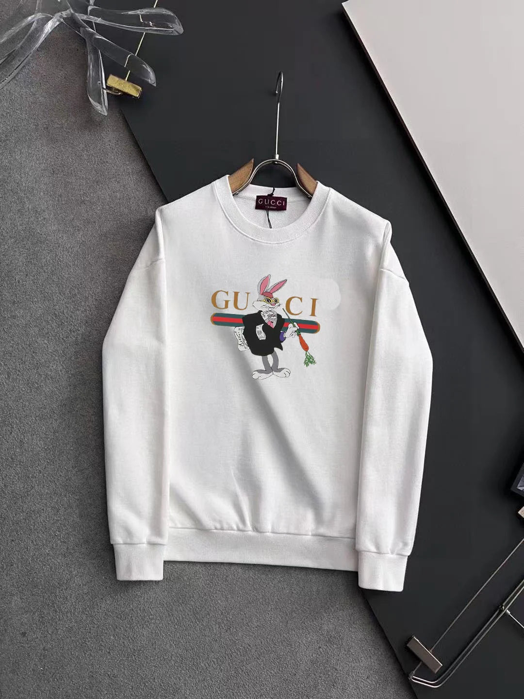 New printed pullover round neck hoodie