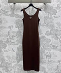 Classic Cropped Solid Color Vest Dress