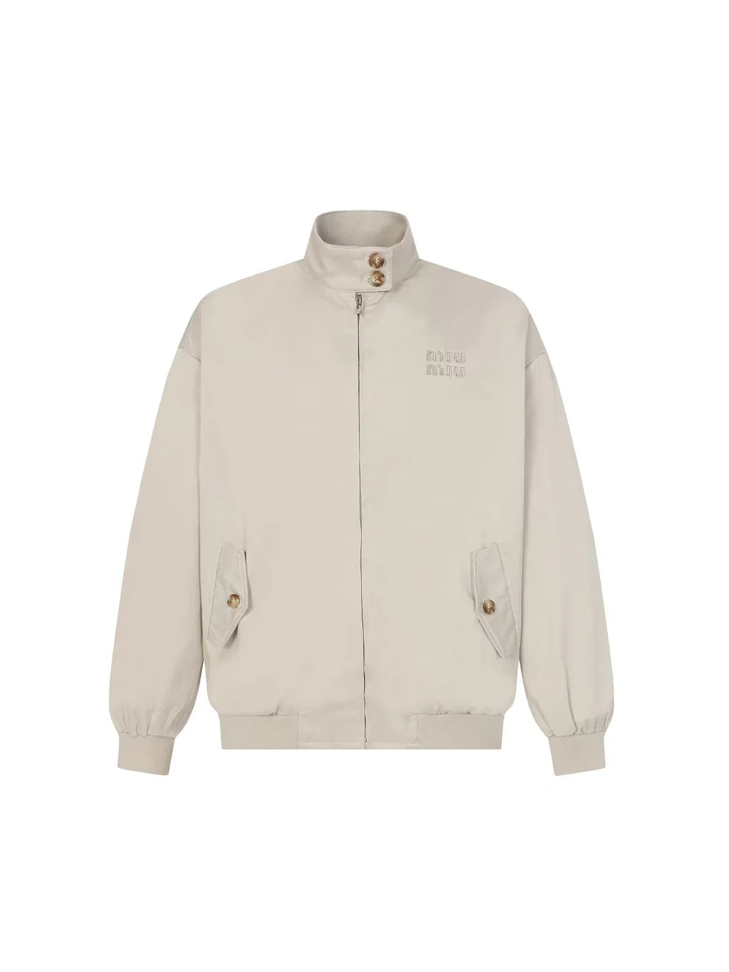 Inner red grid stand up collar jacket jacket