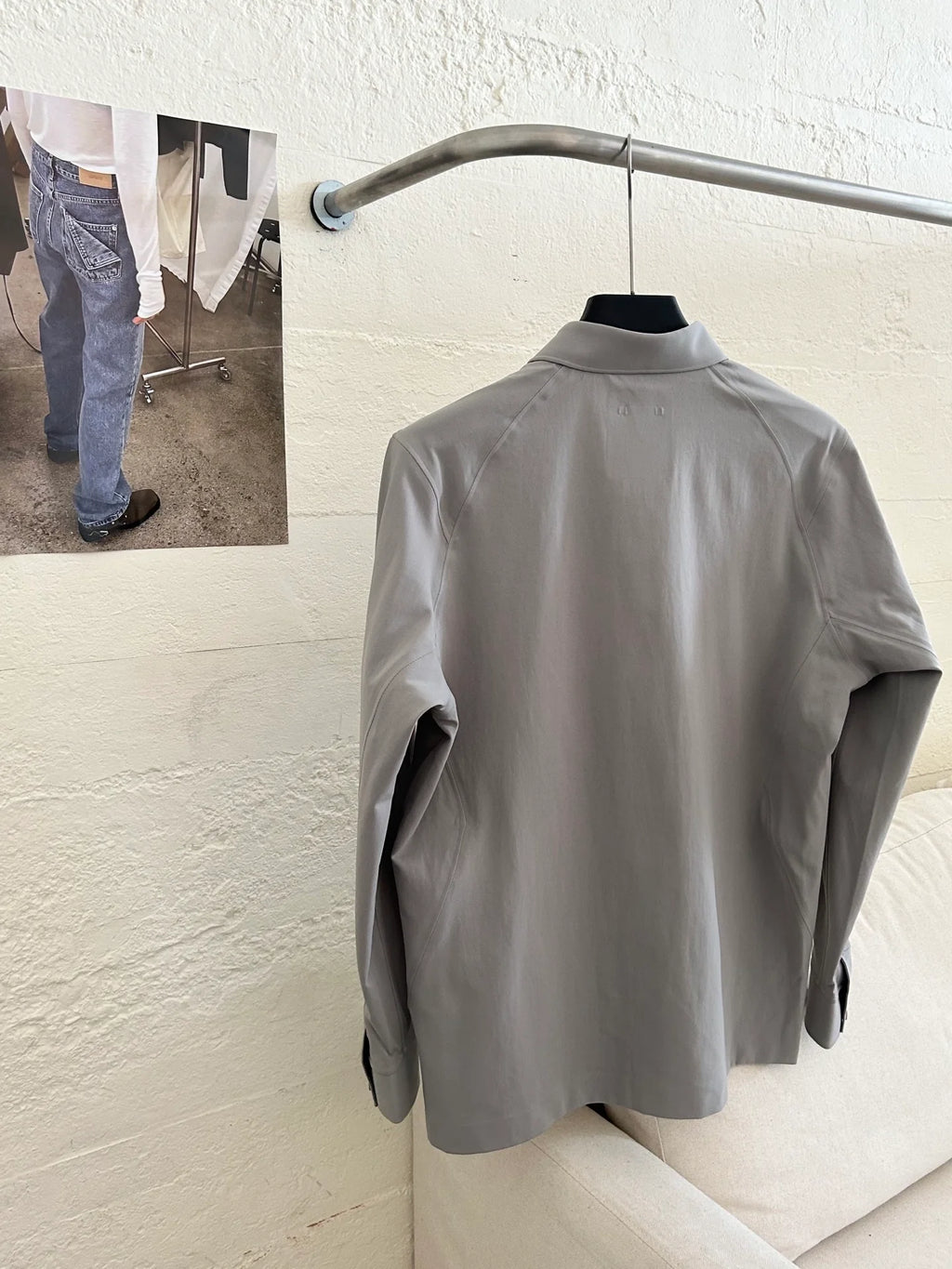 Autumn new men's outdoor long sleeved heat sealed lapel shirt