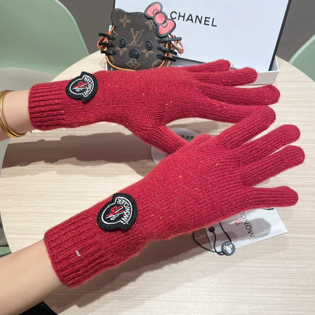 Autumn and winter wool knitted gloves