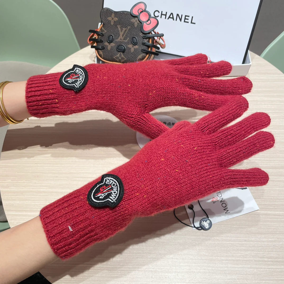 Autumn and winter wool knitted gloves