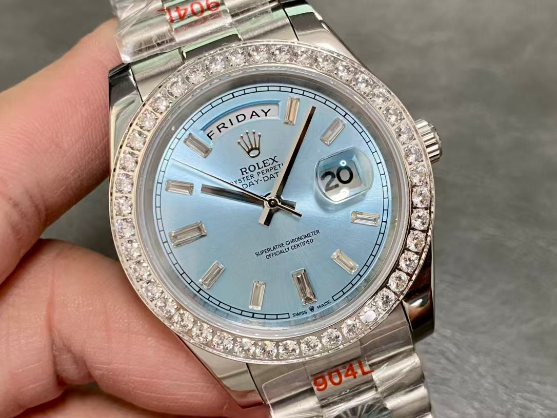 Blue - Silver 904L Steel - Automatic -40mm