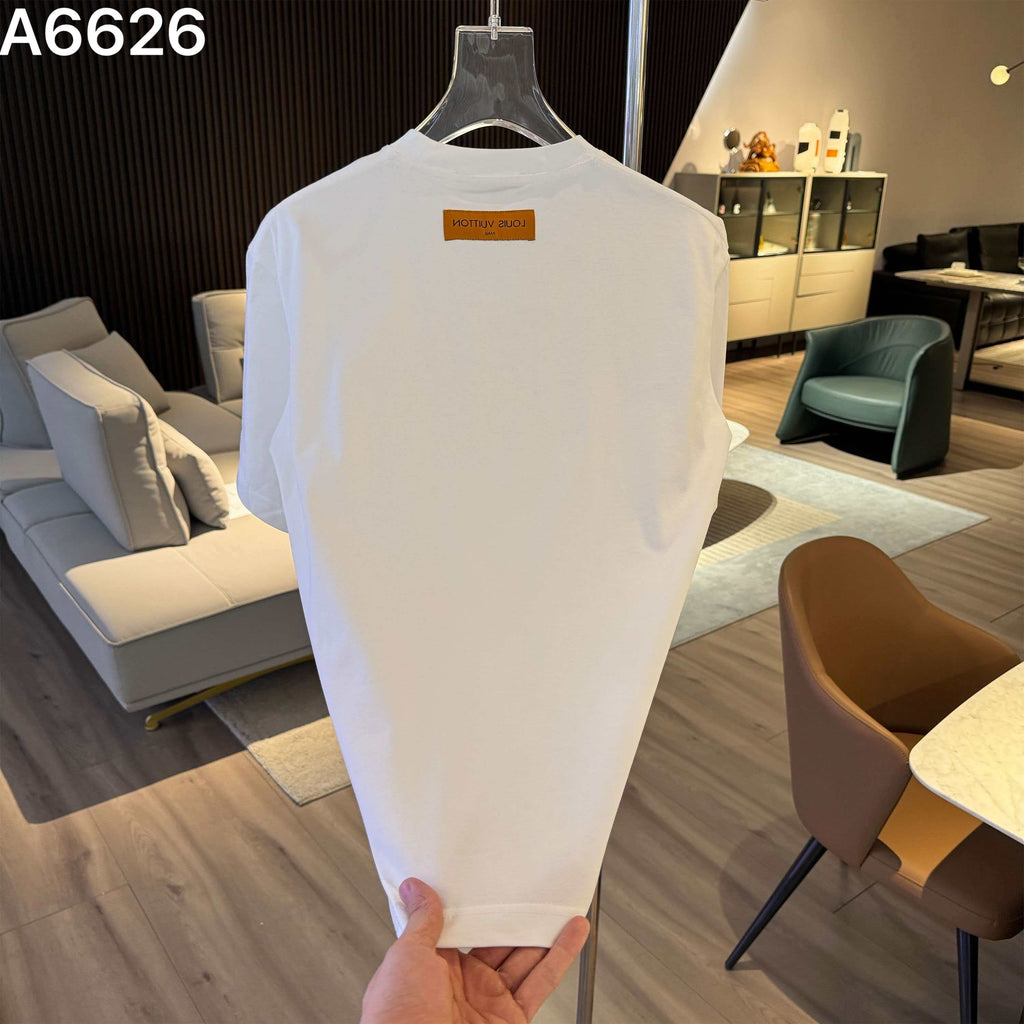 26ss new embroidery craft logo letter short sleeved shirt Heavy craftsmanship
