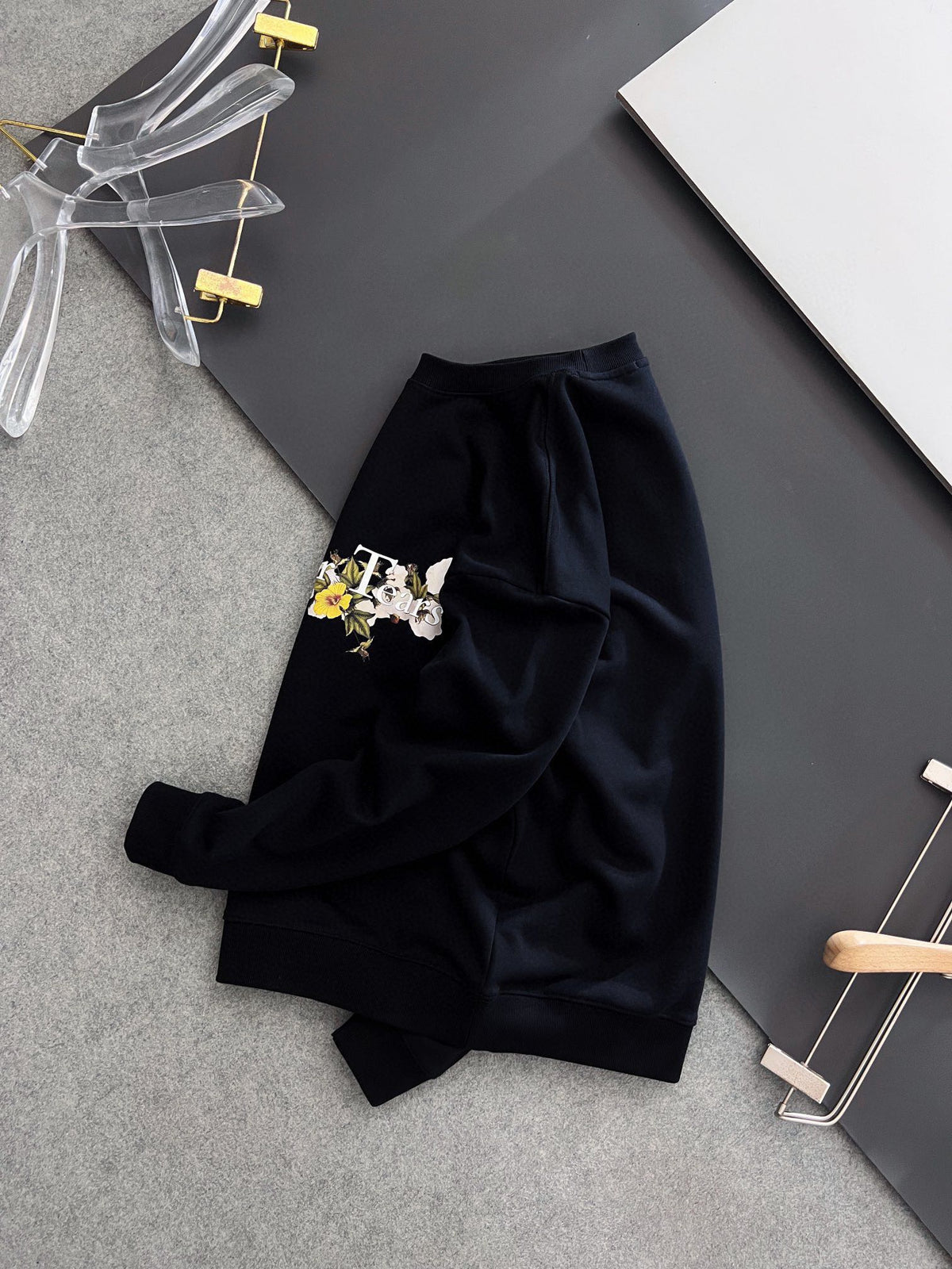 New printed pullover round neck hoodie