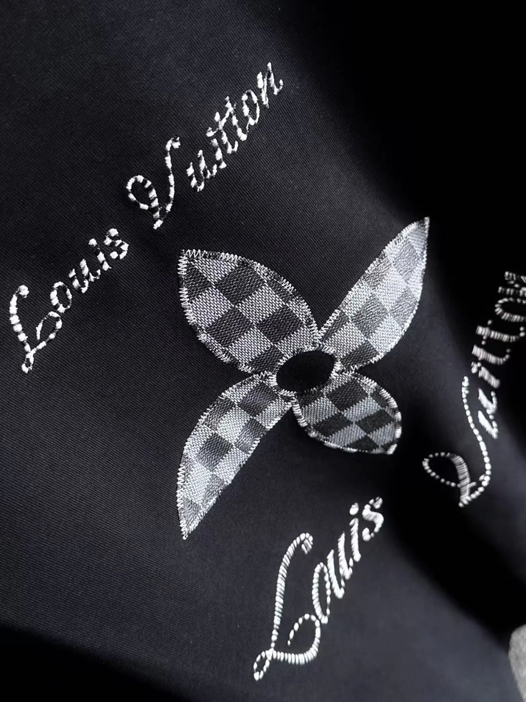 Embroidered clover hoodie
