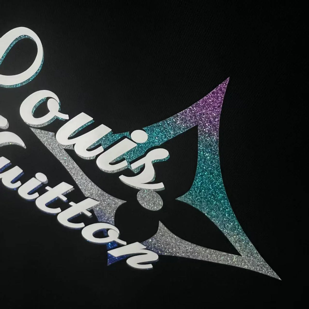 Gradient hot stamping offset letter hoodie