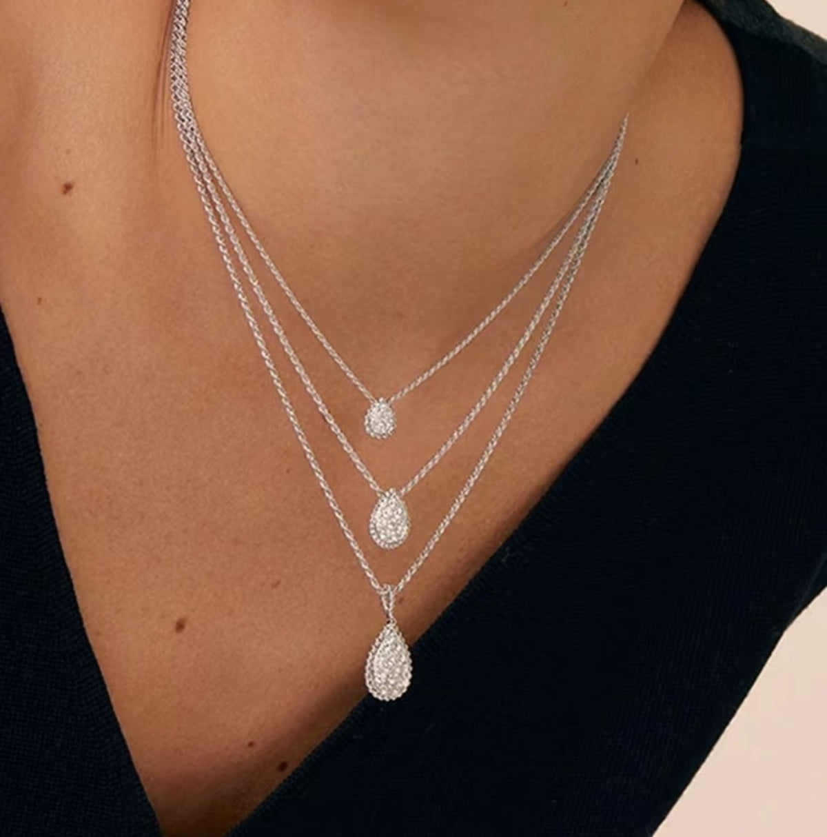 Small Water Drop Wheat Ear Necklace