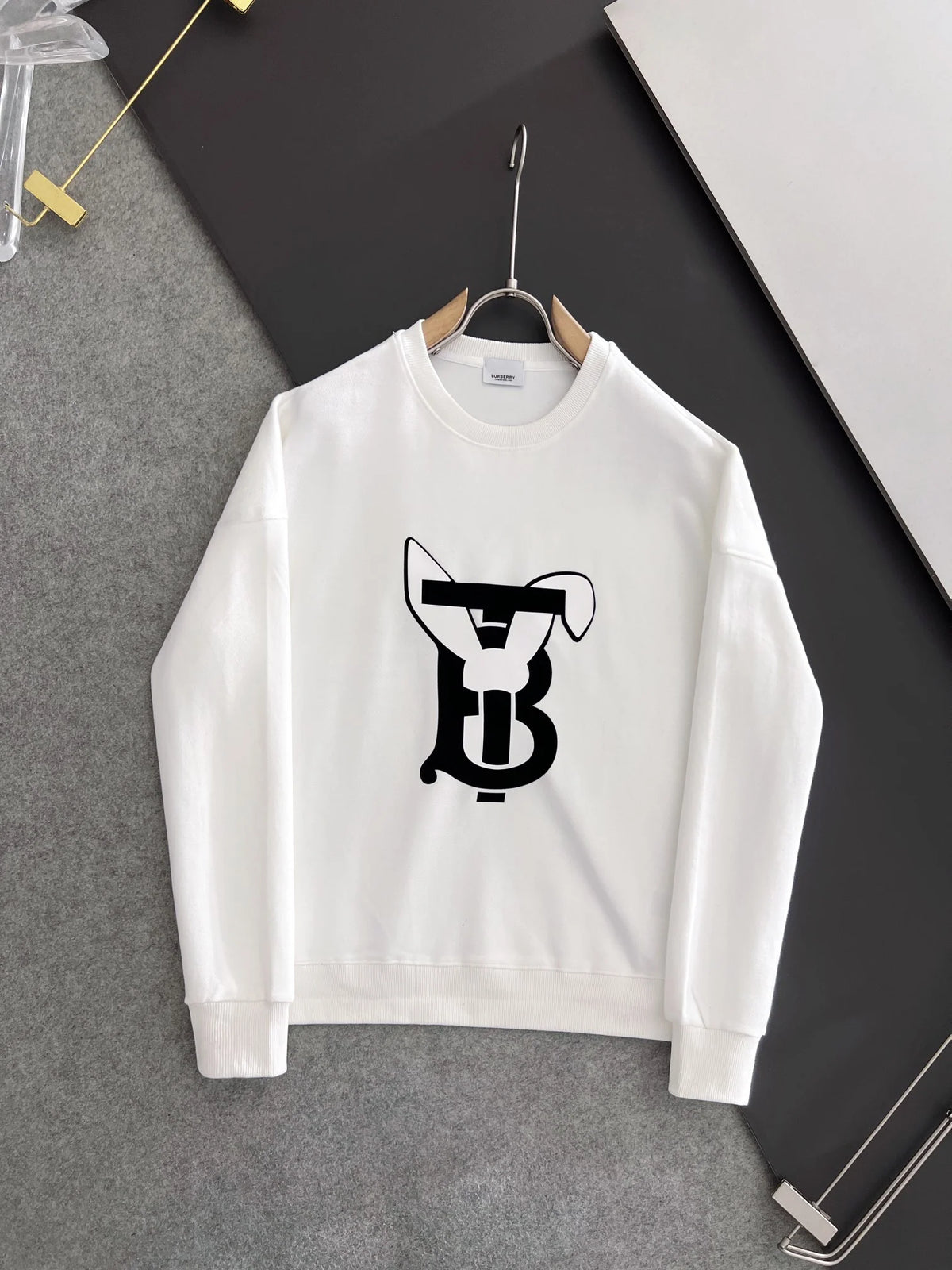 New printed pullover round neck hoodie
