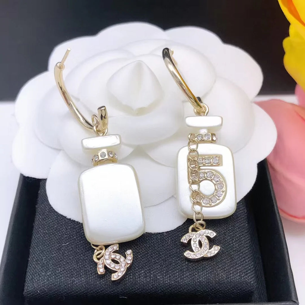 Perfume bottle earrings