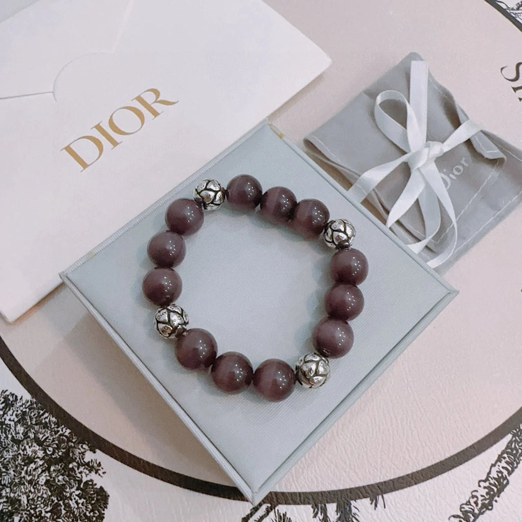 Multi element agate and Thai silver style bracelet