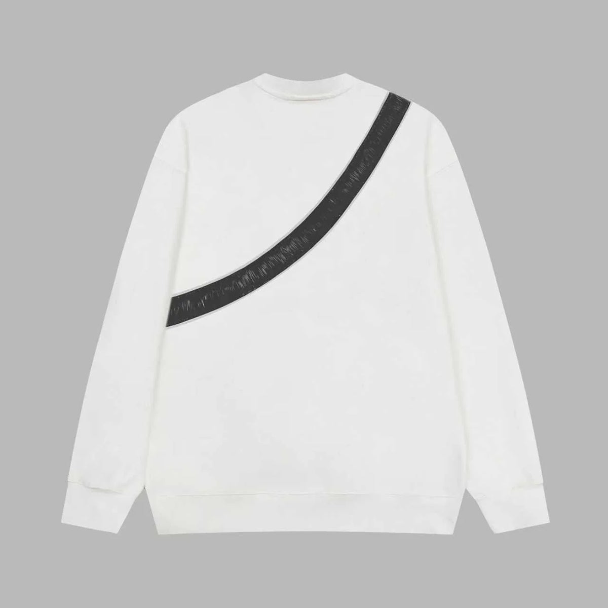Printed looped long sleeved hoodie