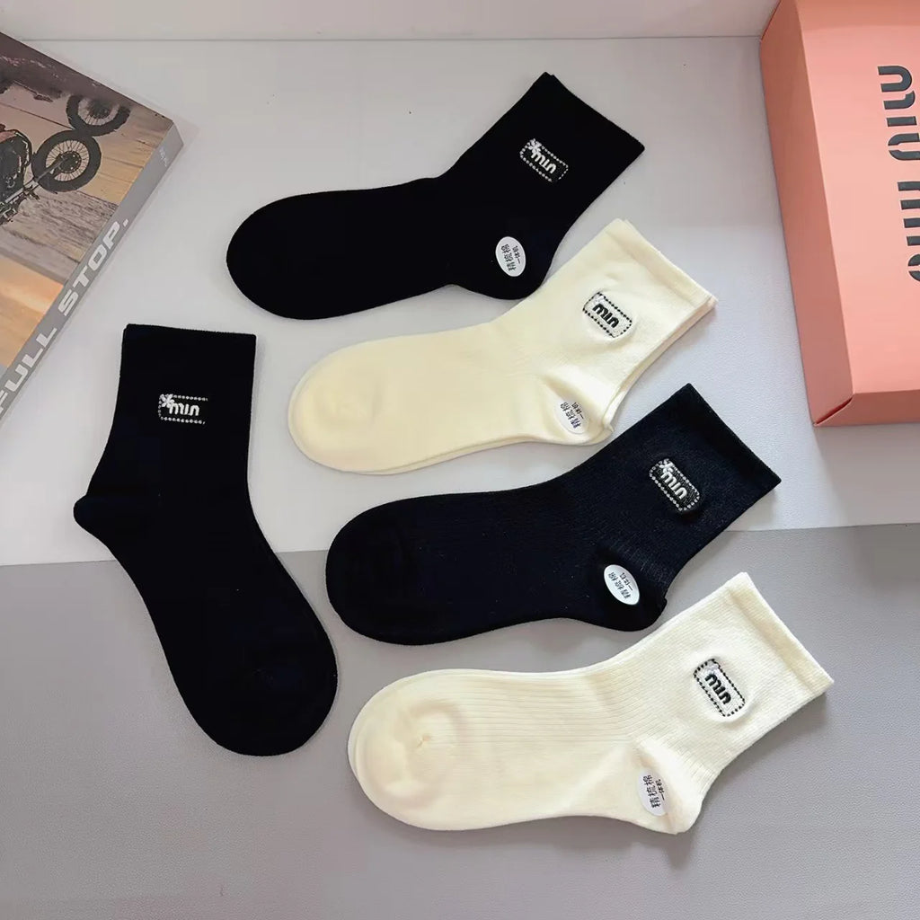 New Embroidered Socks