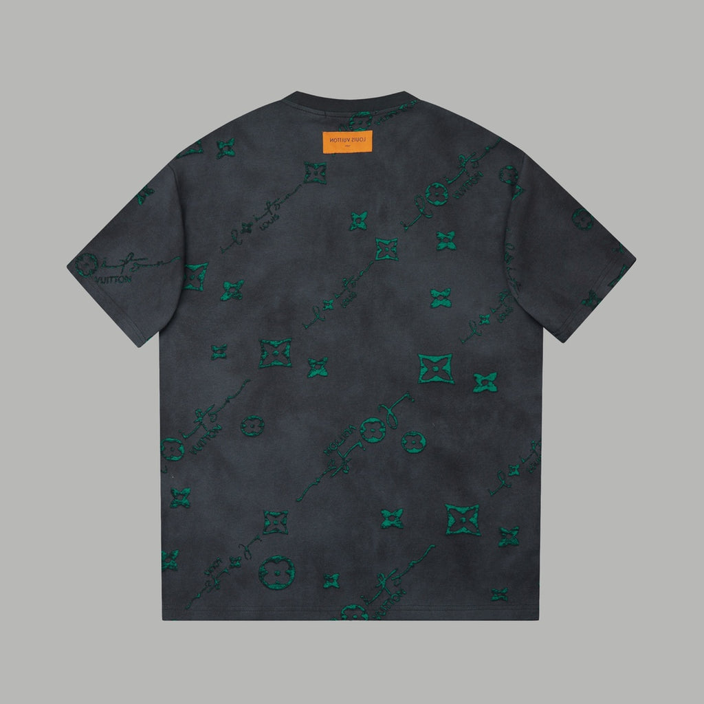 Classic logo burned jacquard short sleeved shirt