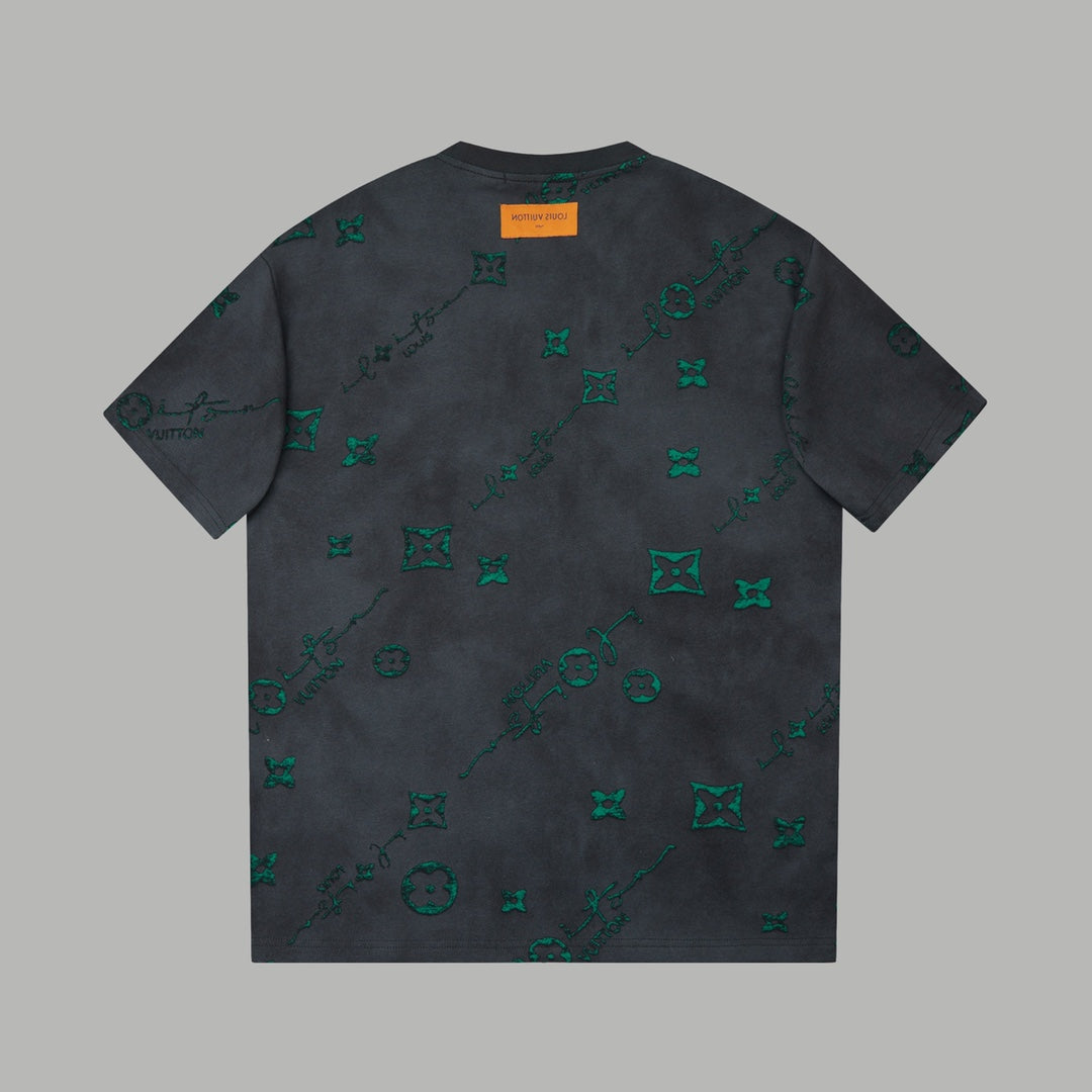 Classic logo burned jacquard short sleeved shirt