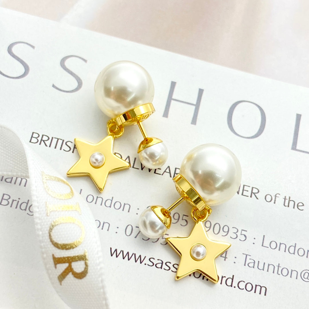 Double bead earrings