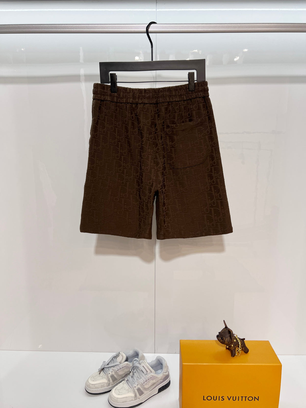 Full of floral letters, towel, jacquard casual shorts
