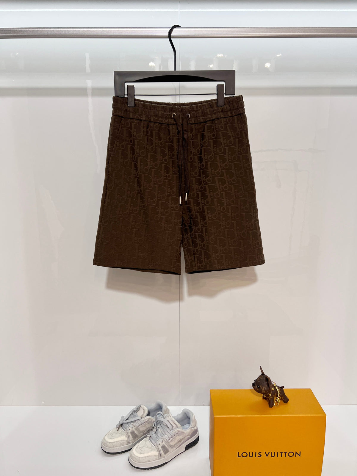 Full of floral letters, towel, jacquard casual shorts