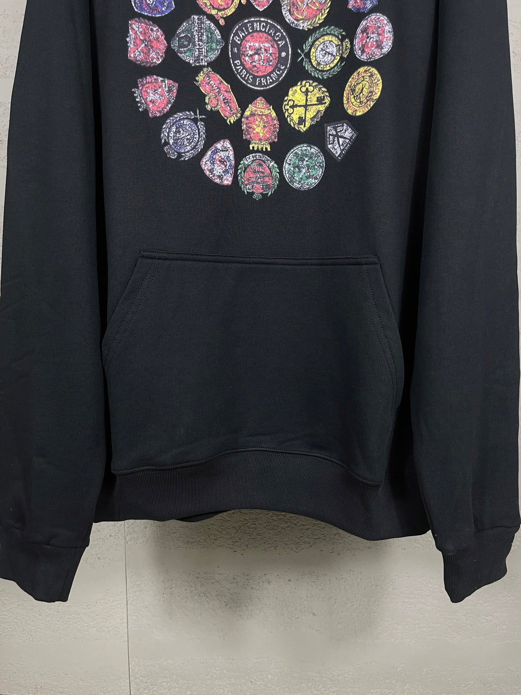 Computer direct printing hooded long sleeved sweatshirt