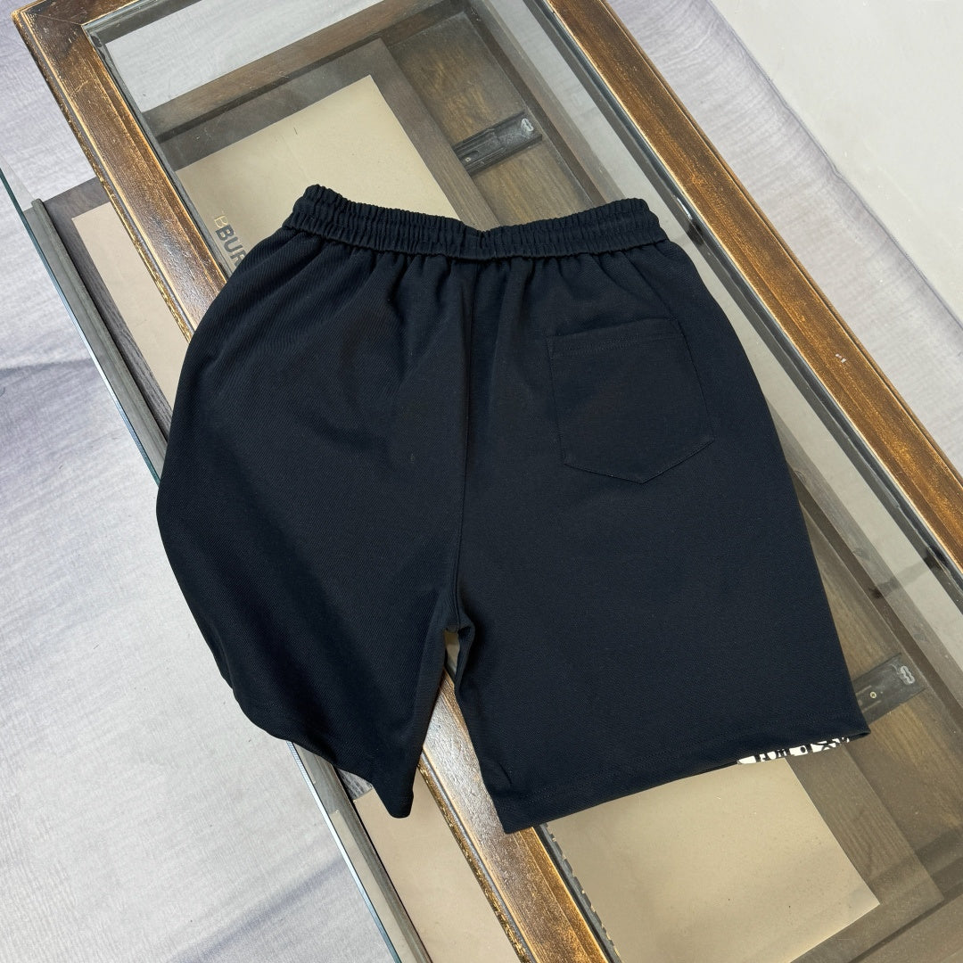 Latest double-sided letter jacquard splicing casual shorts