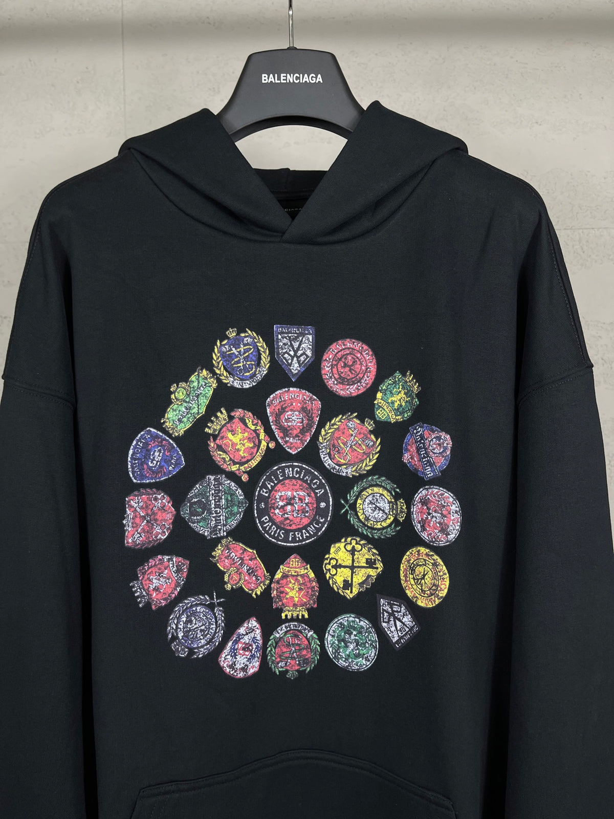 Computer direct printing hooded long sleeved sweatshirt