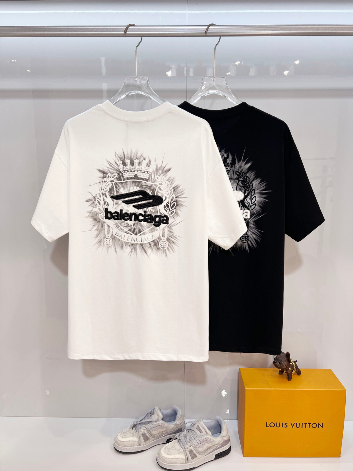 Wheat ear embroidered letter logo t-shirt