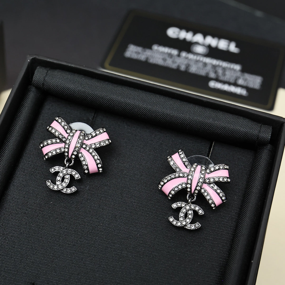 Colorful powder enamel bow earrings