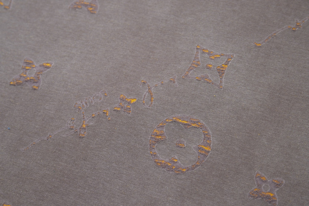 Classic logo burned jacquard short sleeved shirt