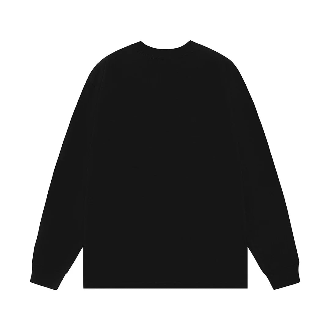 Embroidered letter logo, unisex long sleeved design