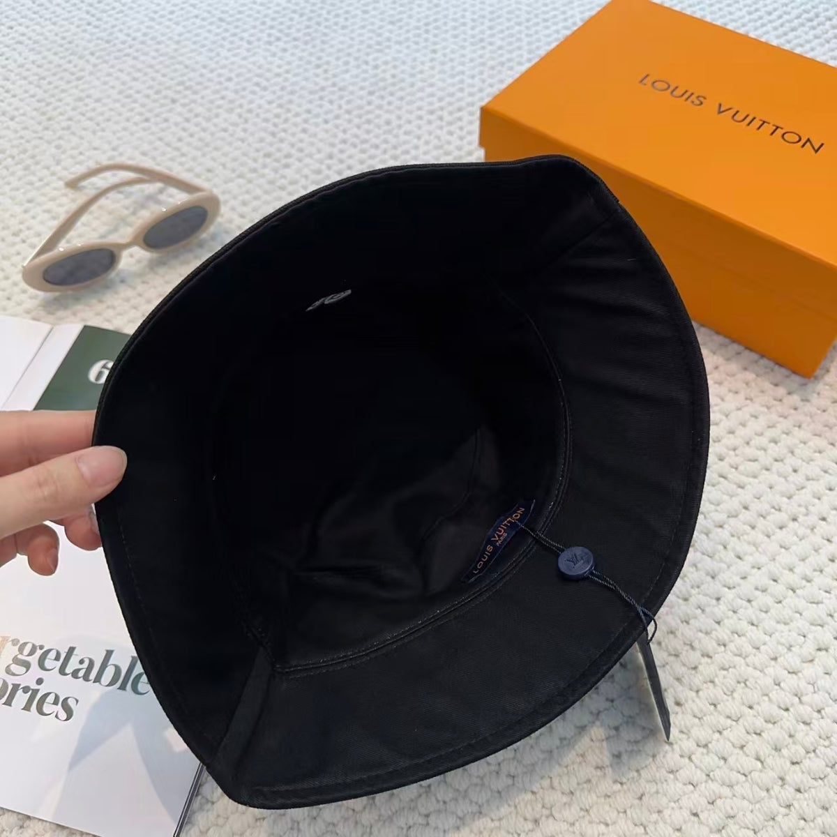 New double-sided embroidered fisherman hat